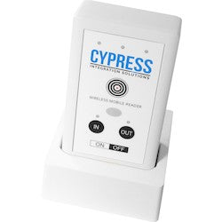 Cypress Integration Solutions HHR-3156-WH | 2.4 GHz Wireless Handheld Reader with Gate-selection feature, HID iClass SE Dual Frequency, in white, CE Certified