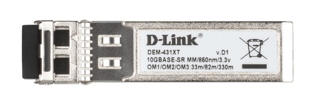 D-Link Systems Inc DEM-431XT | 10GBASE-SR SFP+ Multi-Mode Transceiver (300m)