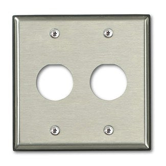 Leviton D6710-1S1 | Single-Gang Stainless Steel DuraPort Industrial Wallplate, 1-Port