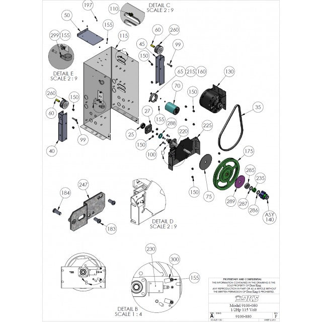 Door King 2600-429 | Belt-Cogged, Ax-35