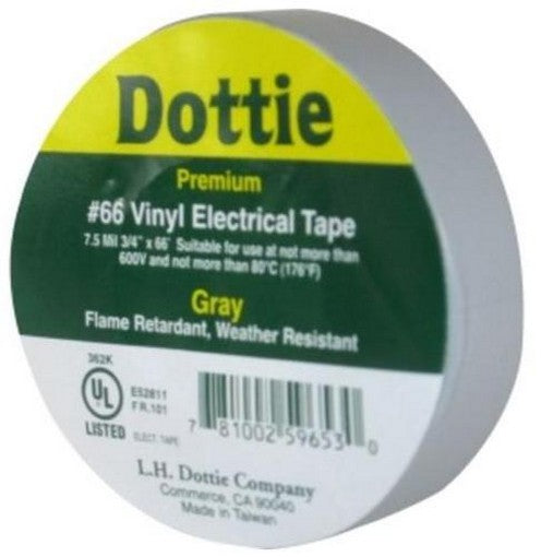 L H Dottie Company 66CGRY | Economic Elect Tape - Grey