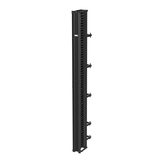 Hoffman DV6D9 CableTek Vertical Cable Manager, 6.00x108.00, Black, Composite, Double