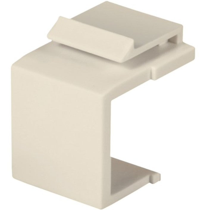 Datacomm Electronics 20-3101-LA | Keystone Blank Snap-In Insert, Lite Almond, UL
