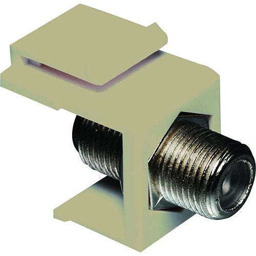 Datacomm Electronics 20-3102-IV | Keystone Jack with 1 GHZ F-Connector, Ivory, UL