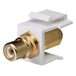 Datacomm Electronics 20-3104-WH | Keystone RCA to F-Connector, White