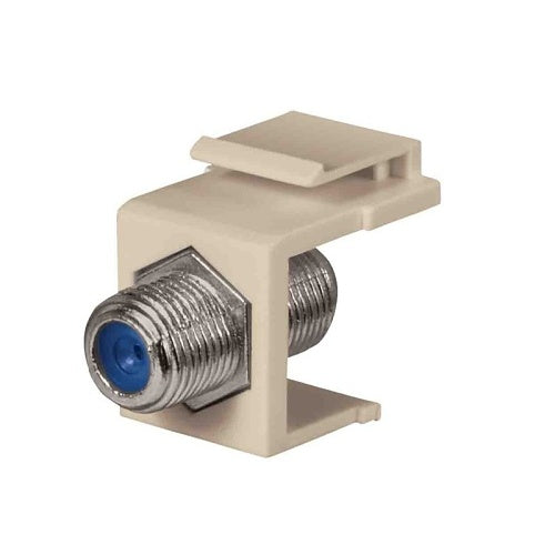 Datacomm Electronics 20-3202-AL | 2.4 GHz F-Connector Keystone Insert, Almond, UL
