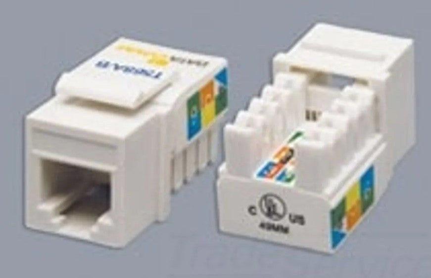 Datacomm Electronics 20-3423-WH | Keystone Category 3 Jack, White