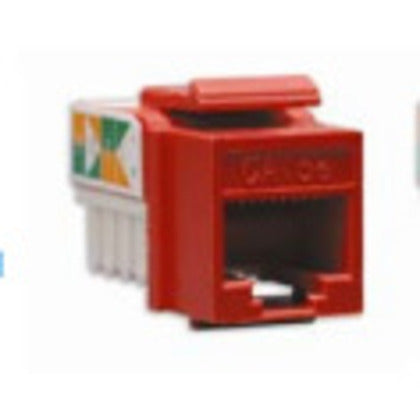 Datacomm Electronics 20-3425-RD | Keystone Category 5e Jack, Red