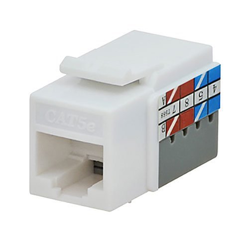 Datacomm Electronics 20-3425-WH | Cat5e Keystone Jack, T568A/B Wiring, White