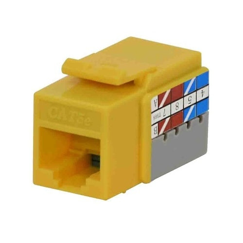 Datacomm Electronics 20-3425-YW | Keystone Category 5e Jack, Yellow