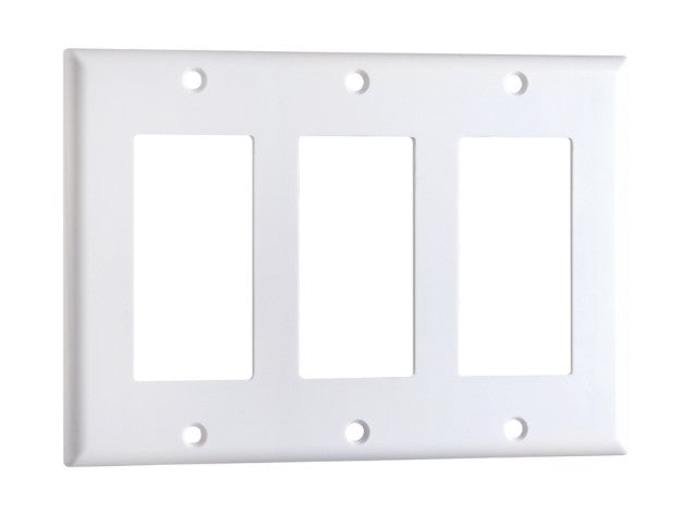 Datacomm Electronics 20-5115 | Decor Wall Plate, 1-Gang, Lite Almond