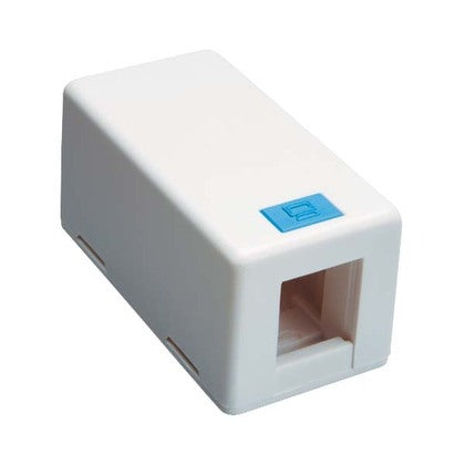 Datacomm Electronics 20-5312 | 1 Port Surface Mount for Keystone Modules, White