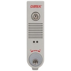 Designed Security Inc ES500XMC65 | Door Exit Alarm, Recessed/Surface Mount, 100 Db, 9 Volt Dc, 2.1" W X 2.375" D X 7.7" H, Gray, With K5 Mortise Cylinder