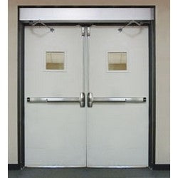 Detex Corporation AO19-2-92-PUSH-AL | Automatic Door Operator, Double Door, Push Side, Low Energy, Clear Anodized, For 92" Door