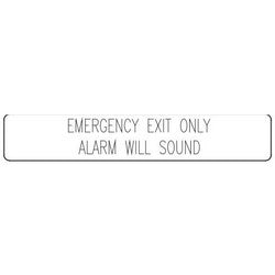 Detex Corporation EA-561 | Door Emergency Exit Sign, “Emergency Exit Only – Alarm Will Sound” Legend, For EA and EX Series Exit Alarms