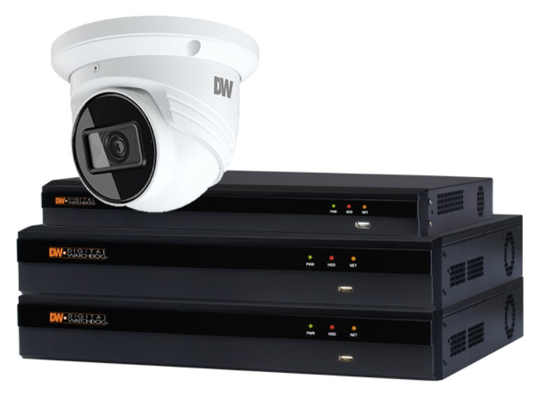 Digital Watchdog DW-VP9T9KIT24 | 4 Channel Plug-And-Play PoE NVR, 2TB with 4 X 5MP Fixed Vandal Turret Cameras