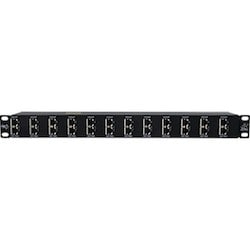 Ditek DTK-RM12NETS | 12 Channel Rackmount Poe/Ethernet Protector, 1U, Shielded Rj45 In/Out, 10Gbe