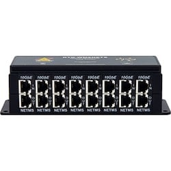 Ditek DTK-WM8NETS | 8 Channel Wall Mount Poe Ethernet Protector, 1U, Shielded Rj45 In/Out, 10Gbe