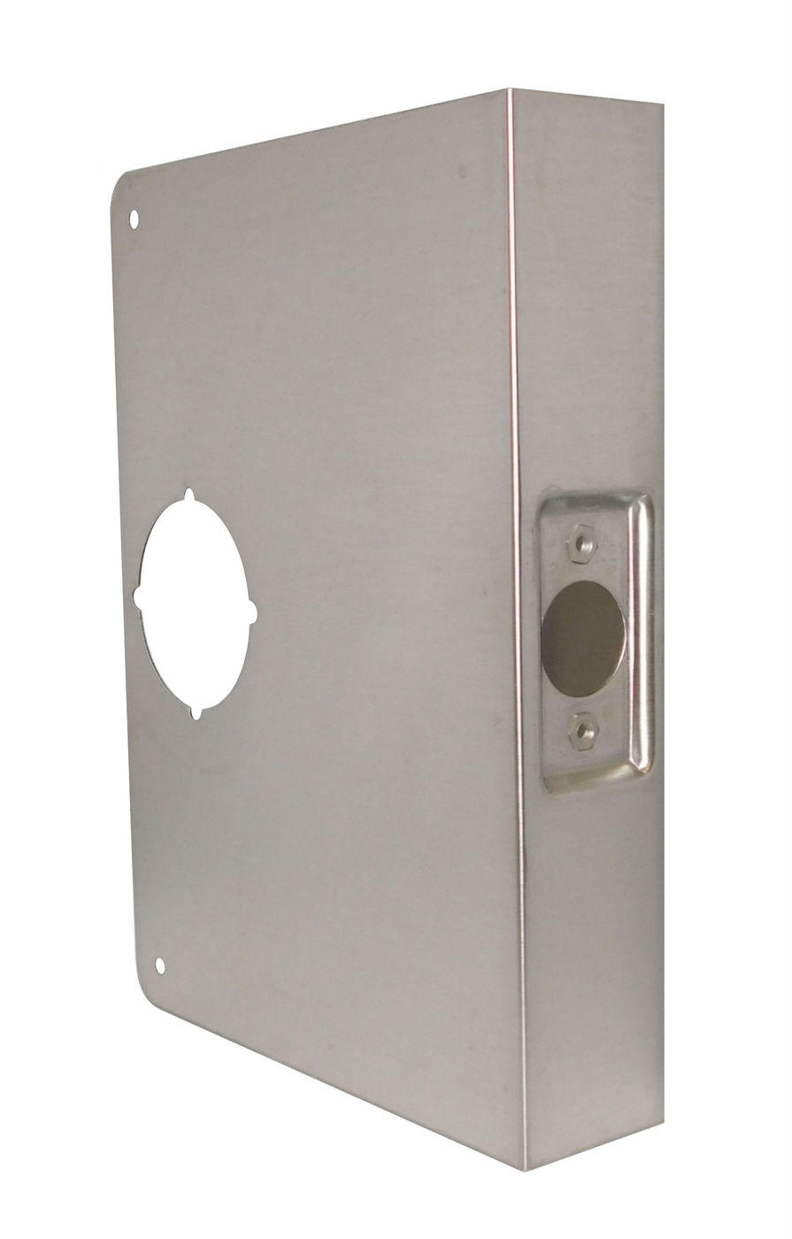 Don-Jo 55-S-CW | Door Lock Wrap Around Plate, 6-1/2" Width x 9" Height, Satin Stainless Steel