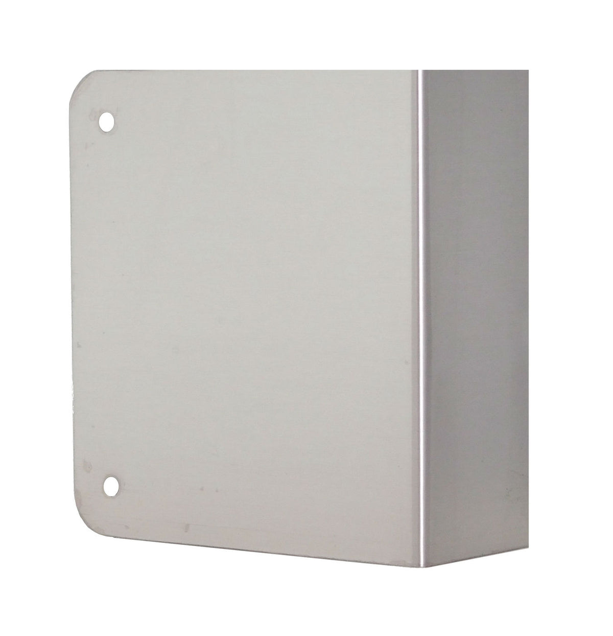 Don-Jo 80-S-CW | Door Lock Wrap Around Plate, Blank, 4-1/4" Width x 4-1/2" Height, Stainless Steel, With Trim Screw