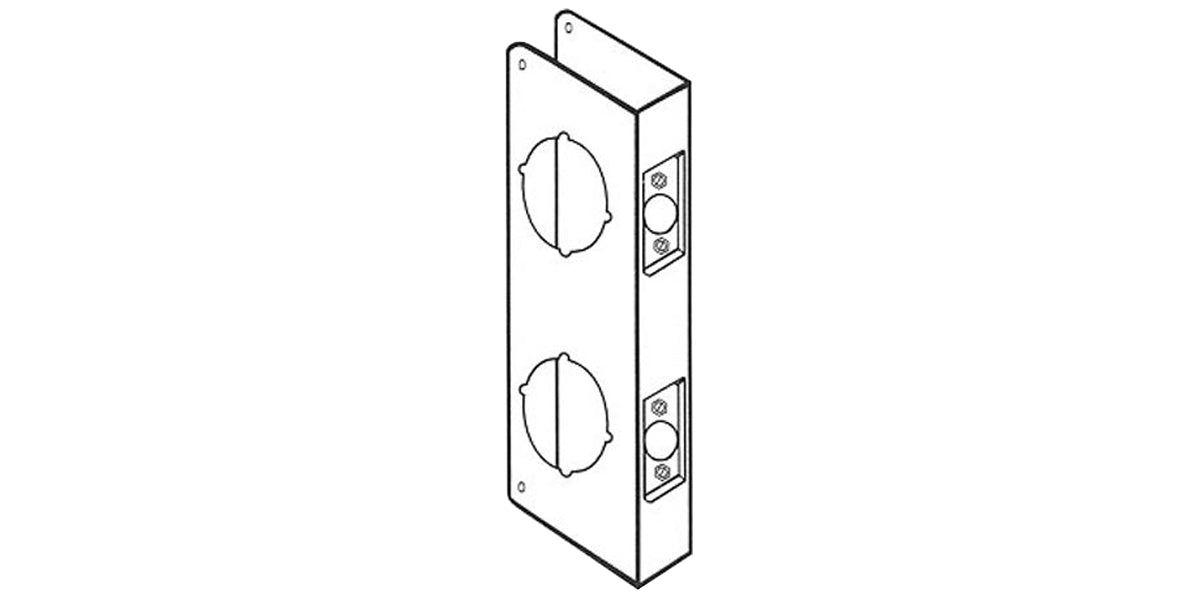 Don-Jo Manufacturing Inc 481-S-CW | Door Lock Wraparound Plate, US32D Satin Stainless Steel, 2-3/4 in. Backset