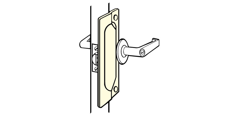Don-Jo Manufacturing Inc LP-207-CP | Latch Protector, Chrome-Plated Steel, for Key-in-Knob and Lever Locks, Out-Swing Doors