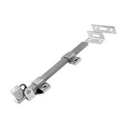 Don-Jo Mfg Inc 1582-630 | Door Surface Bolt, 8" Length, 1" Bolt Throw, Stainless Steel, With Rim & Mortise Strike