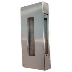 Don-Jo Mfg Inc 514-S-CW | Door Lock Wrap Around Plate, 5" x 12", 2-3/4" Backset, 1-3/4" Door, 22 Gauge, Stainless Steel, For Mortise Lock