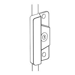 Don-Jo Mfg Inc ELP-208-SL | Electric Strike Latch Protector, 3-1/2" x 8", 12 Gauge Steel, Silver Coated, For Mortise/Keyless Lock/Exit Device