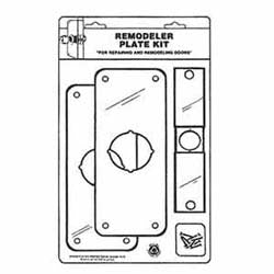 Don-Jo Mfg Inc RPK-109-630 | Remodeler Plate Kit, 3-1/2" x 9", Stainless Steel, Includes (2) Remodeler Plate, (1) Mortise Conversion Plate, Fastener