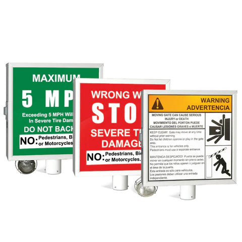 Doorking 1615-038 | Warning Sign (1615) Panel - Entrapment Alert