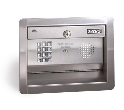 Door King 1812-087 | Telephone Entry And Access System, Classic, Full Duplex, Flush Mount, 11-Digit Dialing, 24 Volt Ac, 11.88" W X 4.5" D X 9.13" H, Stainless Steel Faceplate