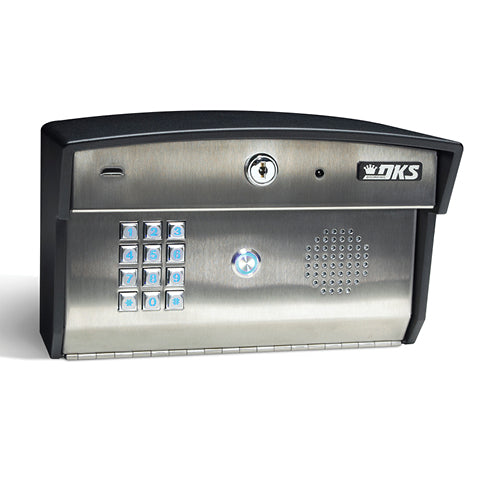 Door King 1812-095 | Telephone Entry System, Full Duplex, Surface Mount Curved, 16 Volt Ac, 20 Va, 10.88" W X 6" D X 7.38" Height