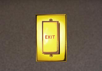 Dortronics Systems Inc W5286-P23DA/XE1 | Push-To-Exit Control Switch, Aluminum, DPST