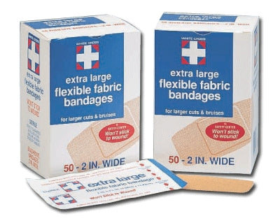 Dukal LLC 1570033 | American White Cross Extra Large Fabric Bandages 2" X 4", 50/Box