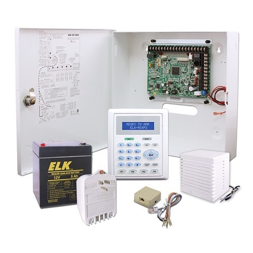 ELK Products Inc. M1EZ8KBS | EZ8 Kit, Board in 12-Inch Can with Transformer, LCD Keypad (2), 5Ah Battery, SP35 Speaker, RJ Set
