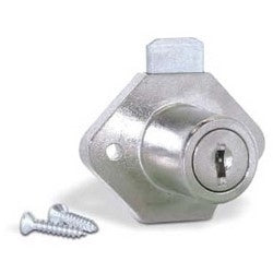 ESP Lock Products Llc ULR-WL875-KA-0000 HL302 | Desk Lock Keyed Alike 7/8" Length Barrel, Dull Brass, 2 Key per Lock, for Wood Desk