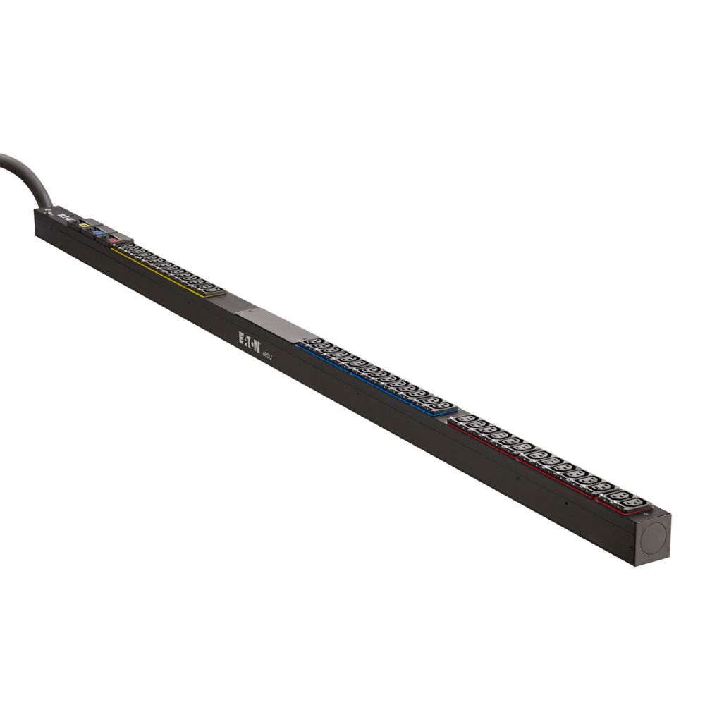 Eaton Power Quality EBA311-10 | Basic Rack PDU, 0U, L15-20P Input, 5.76 KW Max, 200-240V, 16A, 10 Ft Cord, Three-Phase, Outlets, (42) C13 Outlet Grip