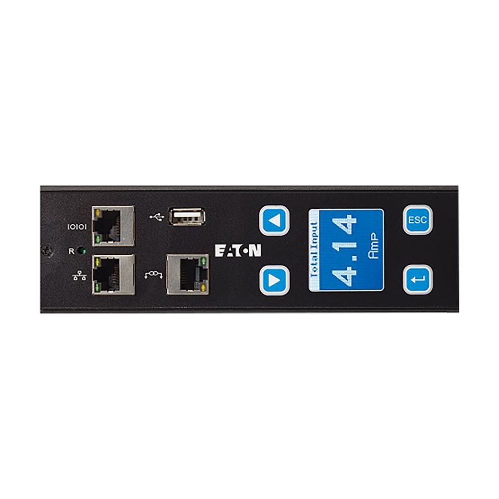 Eaton Power Quality EMI104-10 | Metered Input PDU, 1Ph, 0U, L6-30P Input, 10 Ft Cord, 5.76 KW, 24A, 200-240V, 42 Outlets (36) C13 (6) C19