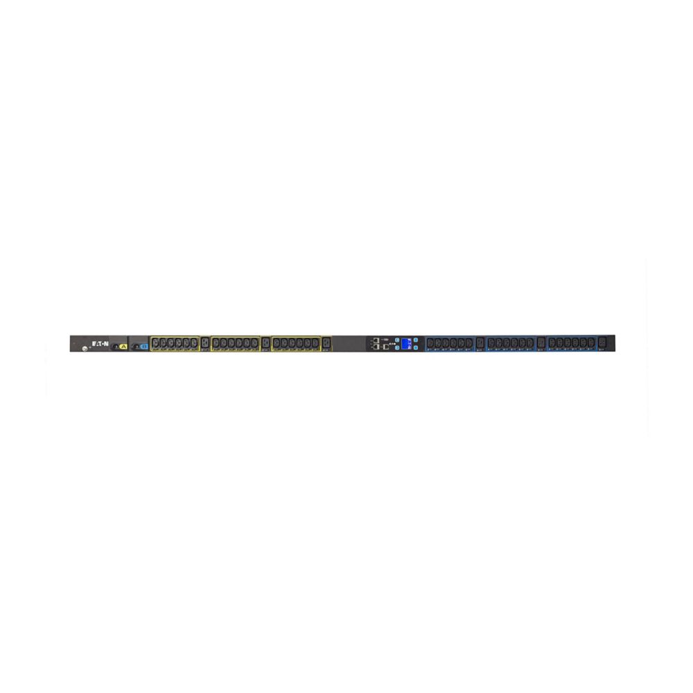 Eaton Power Quality EMI104-10 | Metered Input PDU, 1Ph, 0U, L6-30P Input, 10 Ft Cord, 5.76 KW, 24A, 200-240V, 42 Outlets (36) C13 (6) C19