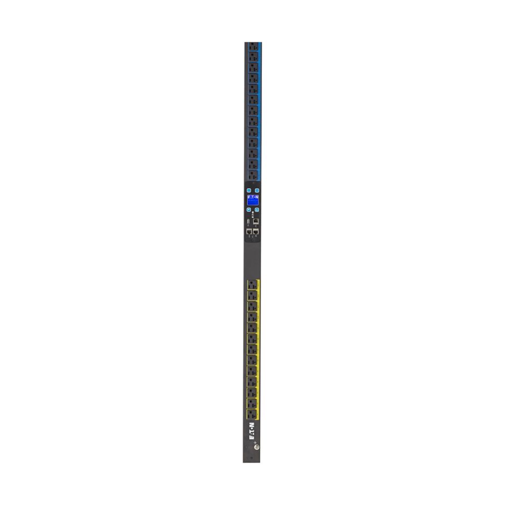 Eaton Power Quality EMI201-10 | Metered Input PDU, Split Phase, 0U, L14-30P Input, 10Ft Cord, 5.76 KW, 24A, 120/240V, 24 Outlets (24) 5-20R