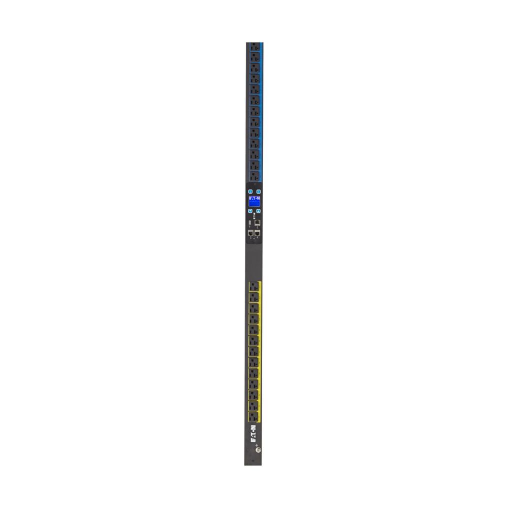 Eaton Power Quality EMI344-10 | Metered Input PDU, 3Ph, 0U, L21-30P Input, 10Ft Cord, 8.64 KW, 24A, 120/208V, 24 Outlets (24) 5-20R