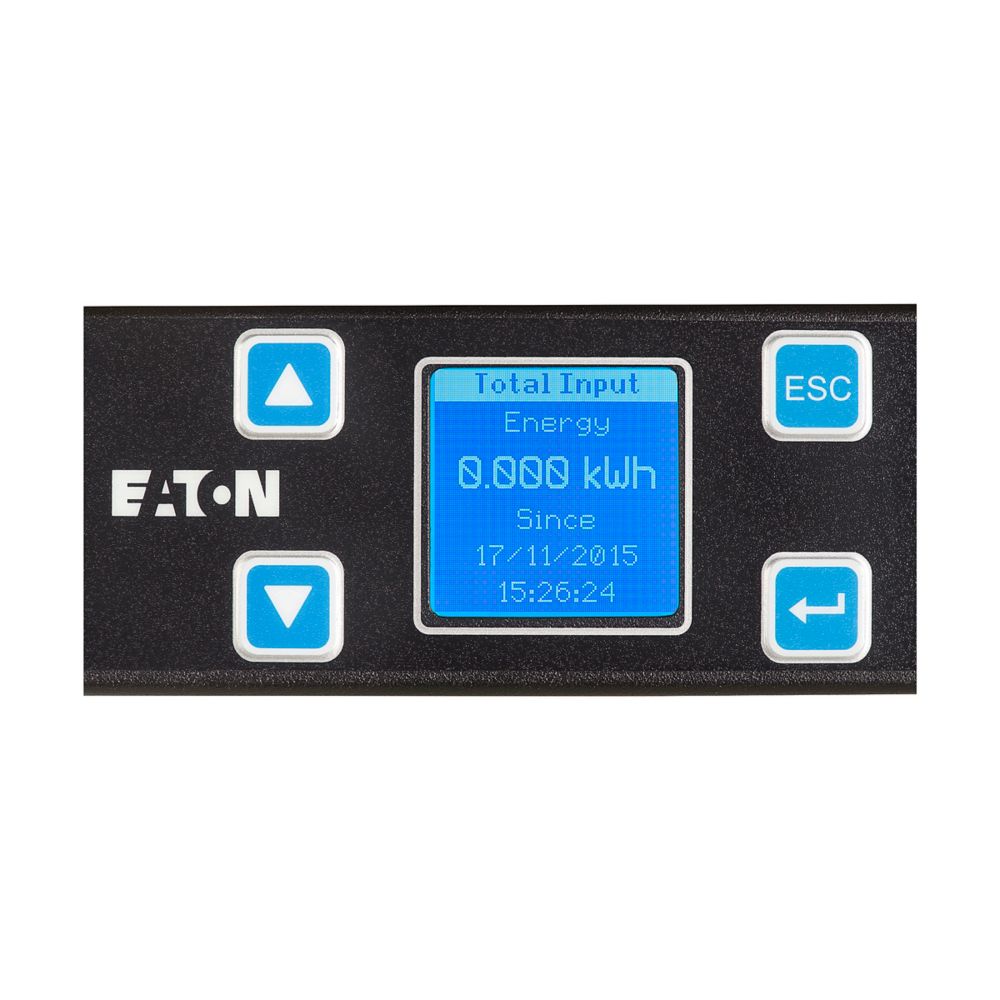 Eaton Power Quality EMIT01-10 | Metered Input Rack PDU, 1U, 5-20P Input, 1.92 KW Max, 120V, 16A, 10 Ft Cord, Single-Phase, Outlets, (12) 5-20R