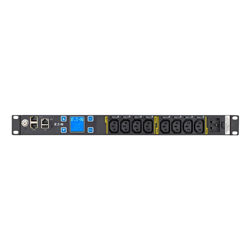 Eaton Power Quality EMIT10-10 | Metered Input PDU, 1Ph, 1U, Nema L6-20P Input, 10Ft Cord, 1.92 KW, 16A, 100-240V, 8 Outlets (8) C13