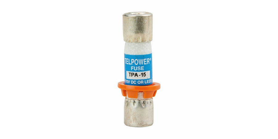 Eaton Power Quality TPA-15 | Power Distribution Cartridge Fuse, 15 A, Ferrule, 100 kA, Glass Melamine