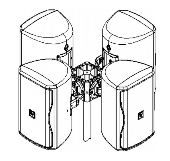 Electro-Voice AB-ZE | Universal Array Bracket Mounting System for Up To Four Zx1I or Evid 3.2, 4.2