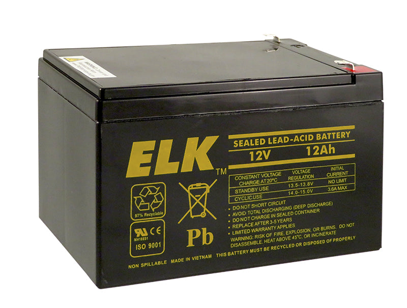 Elk Products Inc. ELK-12120 | Sealed Lead Acid Battery, 12 V 12Ah