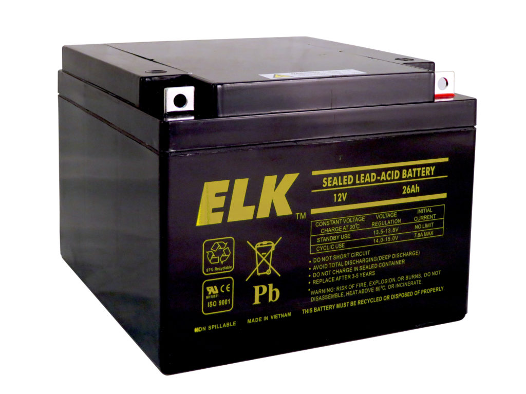 Elk Products Inc. ELK-12260 | Sealed Lead Acid Battery, 12 V 26Ah