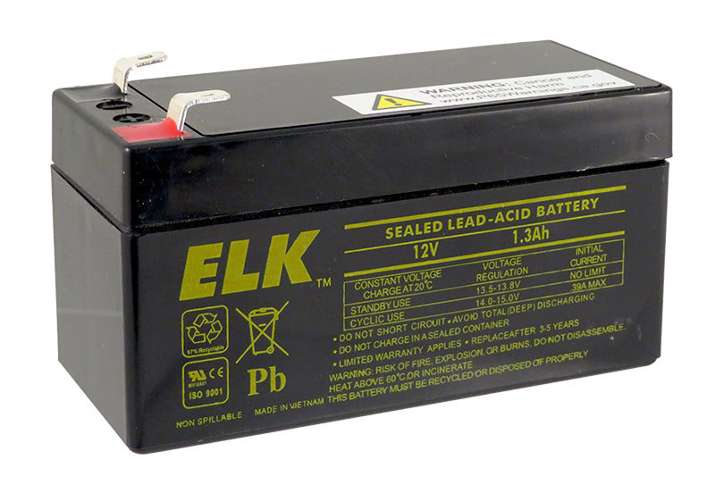 Elk Products Inc. ELK1213 | Sealed Lead Acid Battery, 12 V 1.3Ah