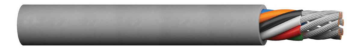 Encore Wire C2464A.41.10 | Multi-Conductor Cable, Brown, 5 Conductor, Tinned Copper, Fully Annealed Stranded, Semi-Rigid PVC, Gray